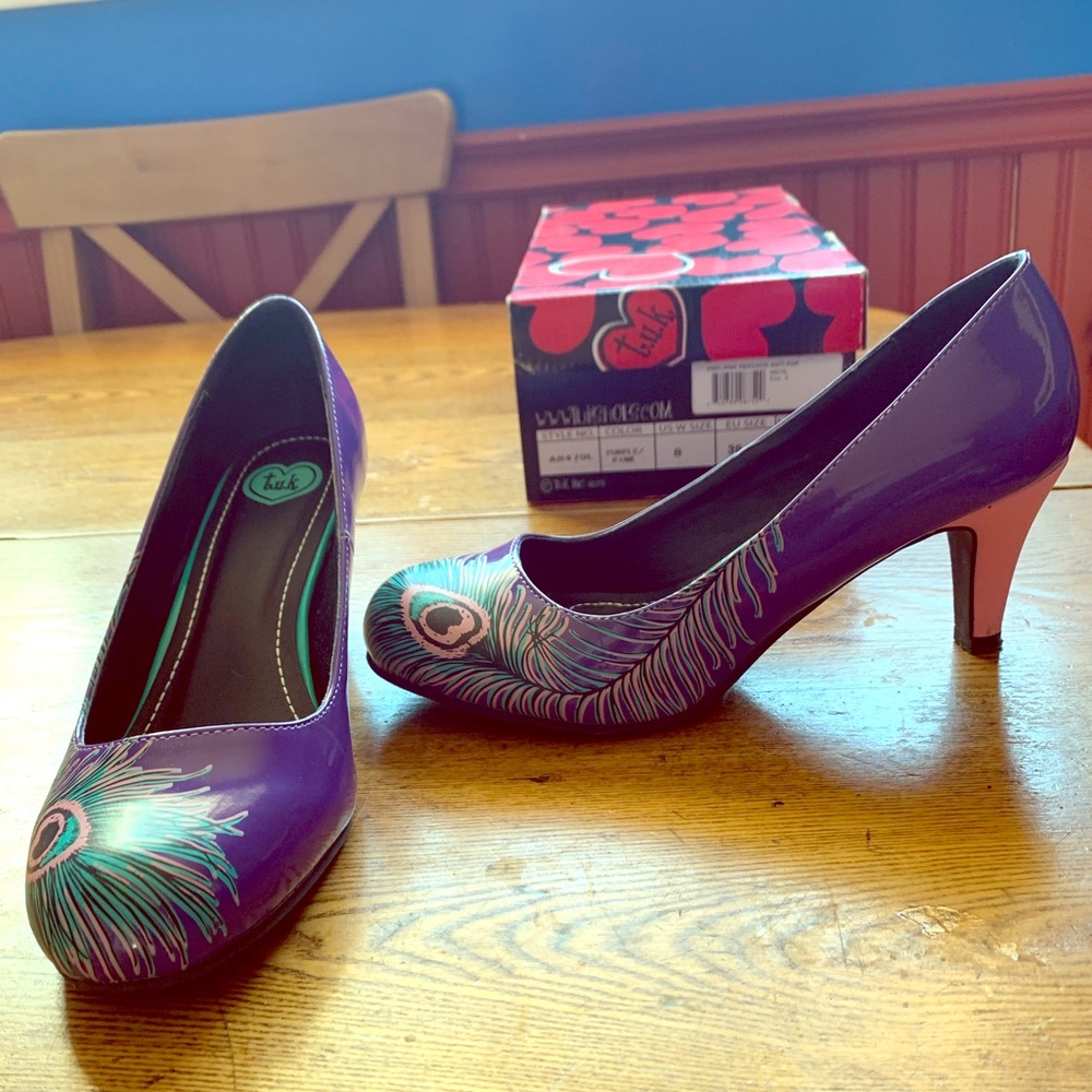 T.U.K. Prpl/pnk Peacock Anti pop heel